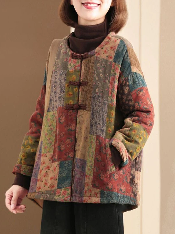 Casual Cotton Jaet Outerwear Women's Printed Button f High Collar Fake Two-Piece Set Thiened Long Sve Winter Coat
Casual Cotton Jaet Outerwear Women's Printed Button f High Collar Fake Two-Piece Set Thiened Long Sve Winter Coat