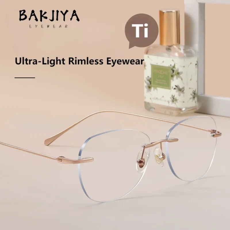 New Ultra-light Pure Titanium Rimless Glasses Frame Women Trendy Sweet Premium Cat Eye Small Face Prescription Eyeglasses Frame
New Ultra-light Pure Titanium Rimless Glasses Frame Women Trendy Sweet Premium Cat Eye Small Face Prescription Eyeglasses Frame