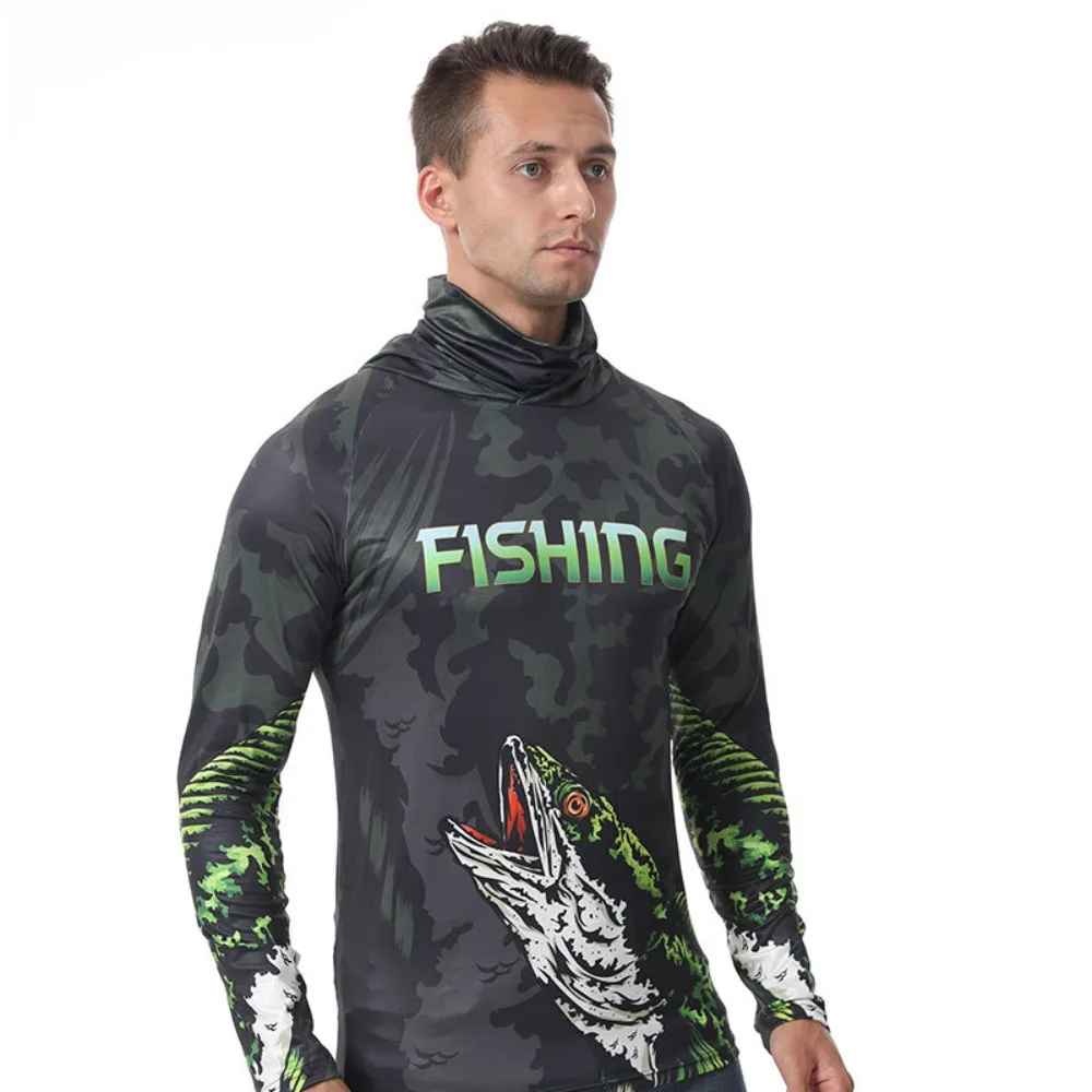 Camouflage Men's Summer Fishing Clothes Sun Protection Hoodie Ice Silk Breathable Full-Face Cover Anti-UV Fishing Shirt
Camouflage Men's Summer Fishing Clothes Sun Protection Hoodie Ice Silk Breathable Full-Face Cover Anti-UV Fishing Shirt