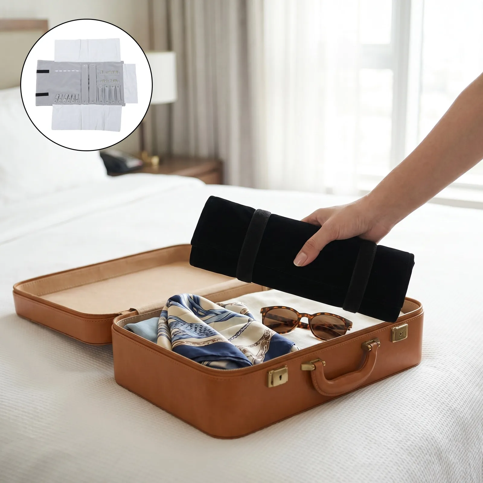 Roll Up Jewelry Organizer Pouch Space Saving Design for Travel Daily Use Multiple Compartments Quick Access Anti Scratch Fabric
Roll Up Jewelry Organizer Pouch Space Saving Design for Travel Daily Use Multiple Compartments Quick Access Anti Scratch Fabric