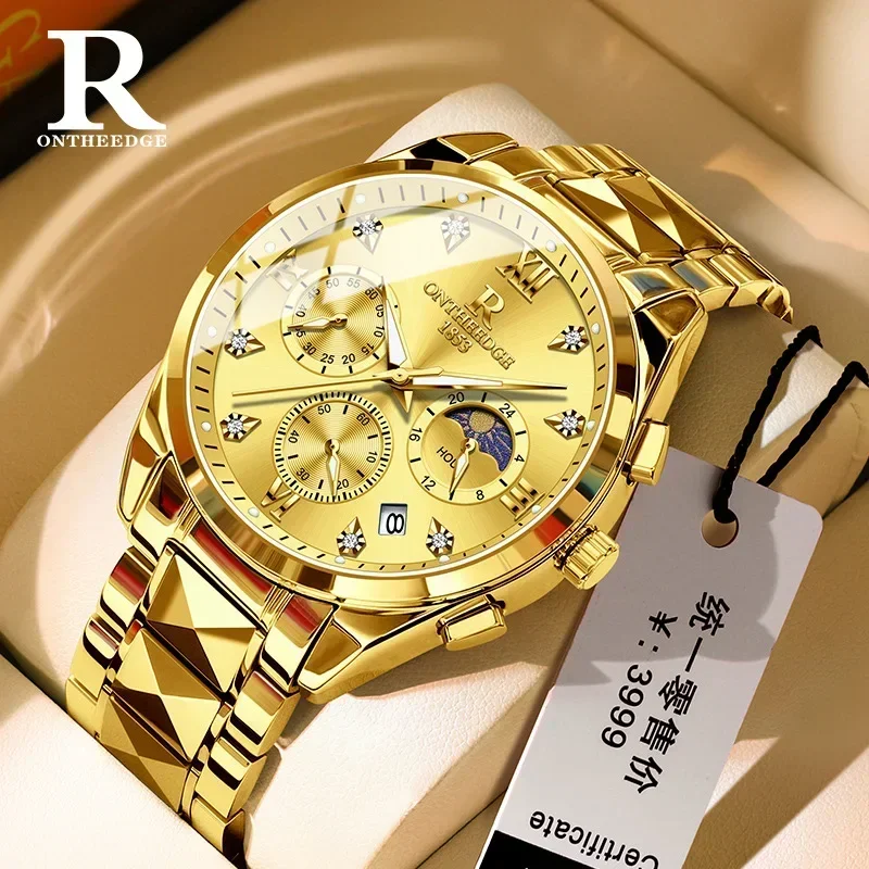 Men Watch Fashion Luxury Stainless Business Waterproof Gold Watch for Men Hollow Quartz Luminous Calendar Relogios Masculino
Men Watch Fashion Luxury Stainless Business Waterproof Gold Watch for Men Hollow Quartz Luminous Calendar Relogios Masculino
