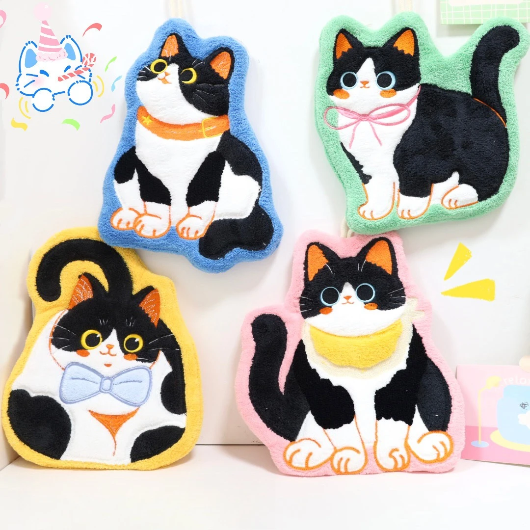 Coral Fleece Cartoon Cat Hand Towel Strong Water Absorption Bathroom Kerchief Hanging Style Soft Washcloth Kitchen Accessories
Coral Fleece Cartoon Cat Hand Towel Strong Water Absorption Bathroom Kerchief Hanging Style Soft Washcloth Kitchen Accessories