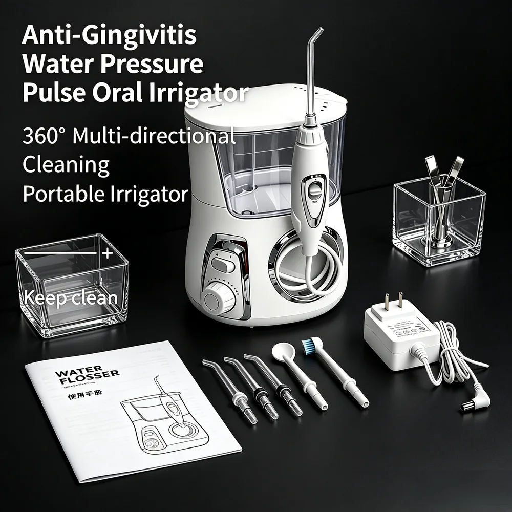 Premium Professional Countertop Water Flosser Oral Irrigator 5 Tips 10 Modes 800ML Tank Home Dental Care Spa
Premium Professional Countertop Water Flosser Oral Irrigator 5 Tips 10 Modes 800ML Tank Home Dental Care Spa