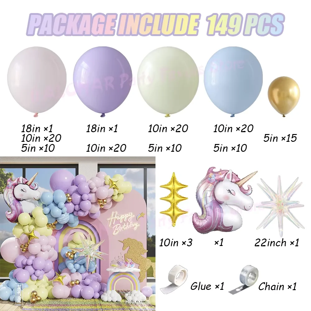 Unicorn Balloon Arch Kit Pastel Purple Rainbow Unicorn Explosion Star Foil Balls Wedding Baby Shower Birthday Party Decor Globos
Unicorn Balloon Arch Kit Pastel Purple Rainbow Unicorn Explosion Star Foil Balls Wedding Baby Shower Birthday Party Decor Globos
