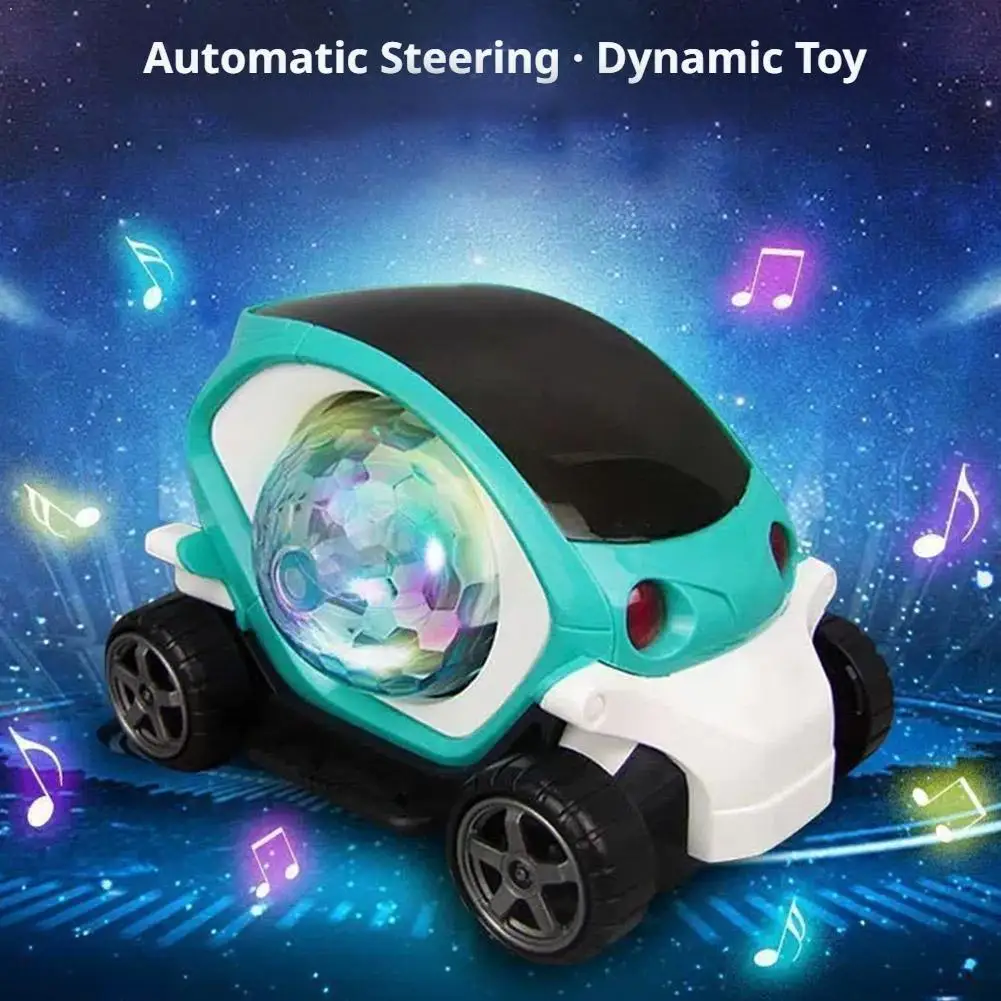 Rotating Electric Toy Car with Disco Ball Light & Music, Bump & Go Car Toy Obstacle Avoidance Kids Toy
Rotating Electric Toy Car with Disco Ball Light & Music, Bump & Go Car Toy Obstacle Avoidance Kids Toy