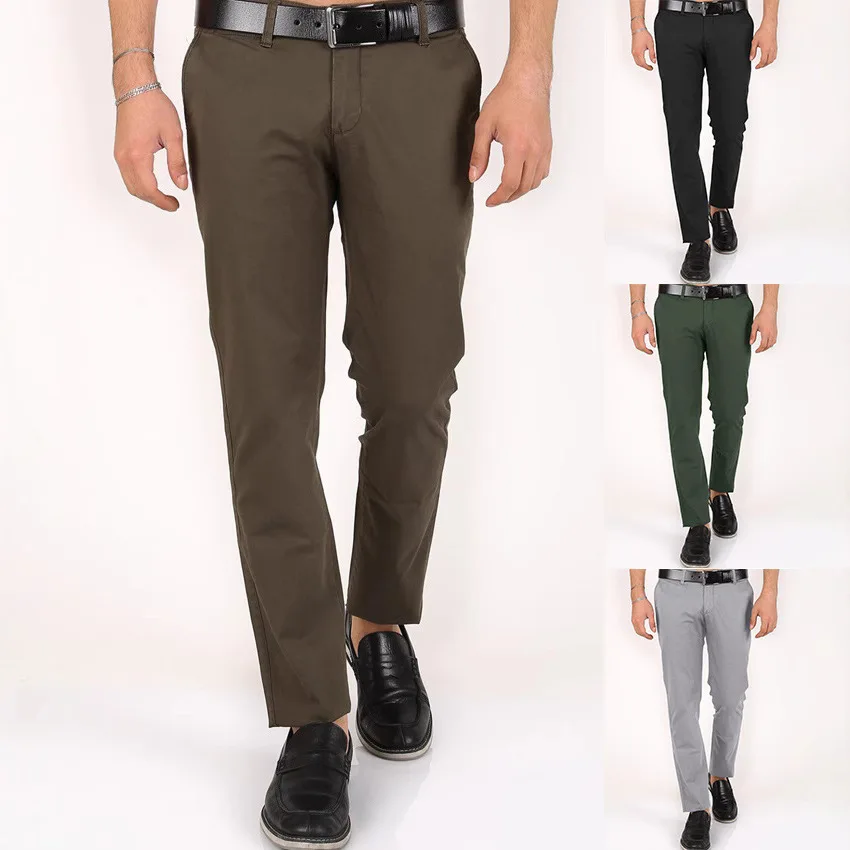 New cross-border trade men's business casual solid color casual pants from Europe and America
New cross-border trade men's business casual solid color casual pants from Europe and America