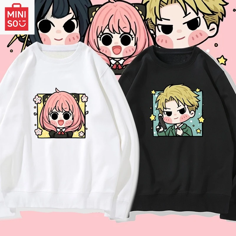 MINISO коллатусы с SPY×FAMILY для создания свободных, мультяшных, повседневных и милых толстовок с длинными рукавами для девочек и мальчиков. 
MINISO коллатусы с SPY×FAMILY для создания свободных, мультяшных, повседневных и милых толстовок с длинными рукавами для девочек и мальчиков.