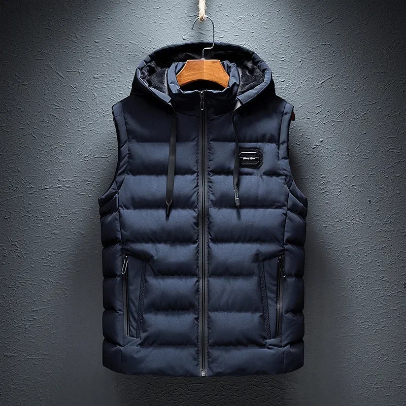 Winter Men's Sleeveless Vest Jacket Male Hooded Warm Vest Clothing Fashion Men's Cotton Padded Vest Jacket Waistcoat for Men
Winter Men's Sleeveless Vest Jacket Male Hooded Warm Vest Clothing Fashion Men's Cotton Padded Vest Jacket Waistcoat for Men