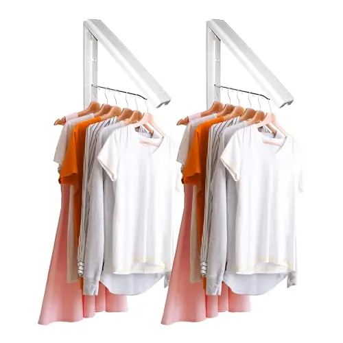 Space-Saving Wall-Mounted Folding Laundry Drying Rack For Compact Areas – 60 Lbs Capacity – 2 Pack
Space-Saving Wall-Mounted Folding Laundry Drying Rack For Compact Areas – 60 Lbs Capacity – 2 Pack