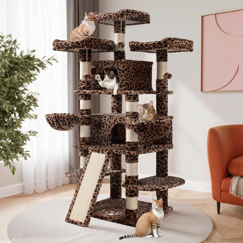 SHA CERLIN 68 Inches Multi-Level Large Cat Tree for Large Kitties/Big Cat Tower with Condo/Cozy Plush Pussycat Perches/Sisal Sc
SHA CERLIN 68 Inches Multi-Level Large Cat Tree for Large Kitties/Big Cat Tower with Condo/Cozy Plush Pussycat Perches/Sisal Sc