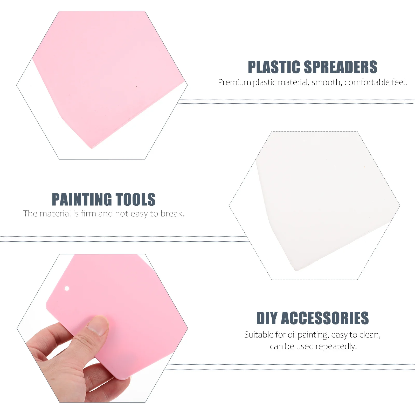 12Pcs Plastic Scraper Spreaders Painting Tools for DIY Pigment Color Mixing Drawing Accessories Supplies Plastic Spreaders 
12Pcs Plastic Scraper Spreaders Painting Tools for DIY Pigment Color Mixing Drawing Accessories Supplies Plastic Spreaders