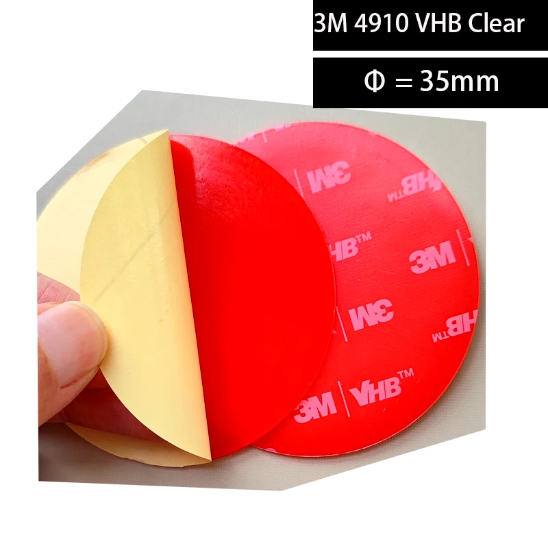 4 circles 3M VHB 4910 Clear Double-Sided Adhesive Foam Tape 35mm Diameter Round Pad Heavy Duty Mounting Tape Clear
4 circles 3M VHB 4910 Clear Double-Sided Adhesive Foam Tape 35mm Diameter Round Pad Heavy Duty Mounting Tape Clear