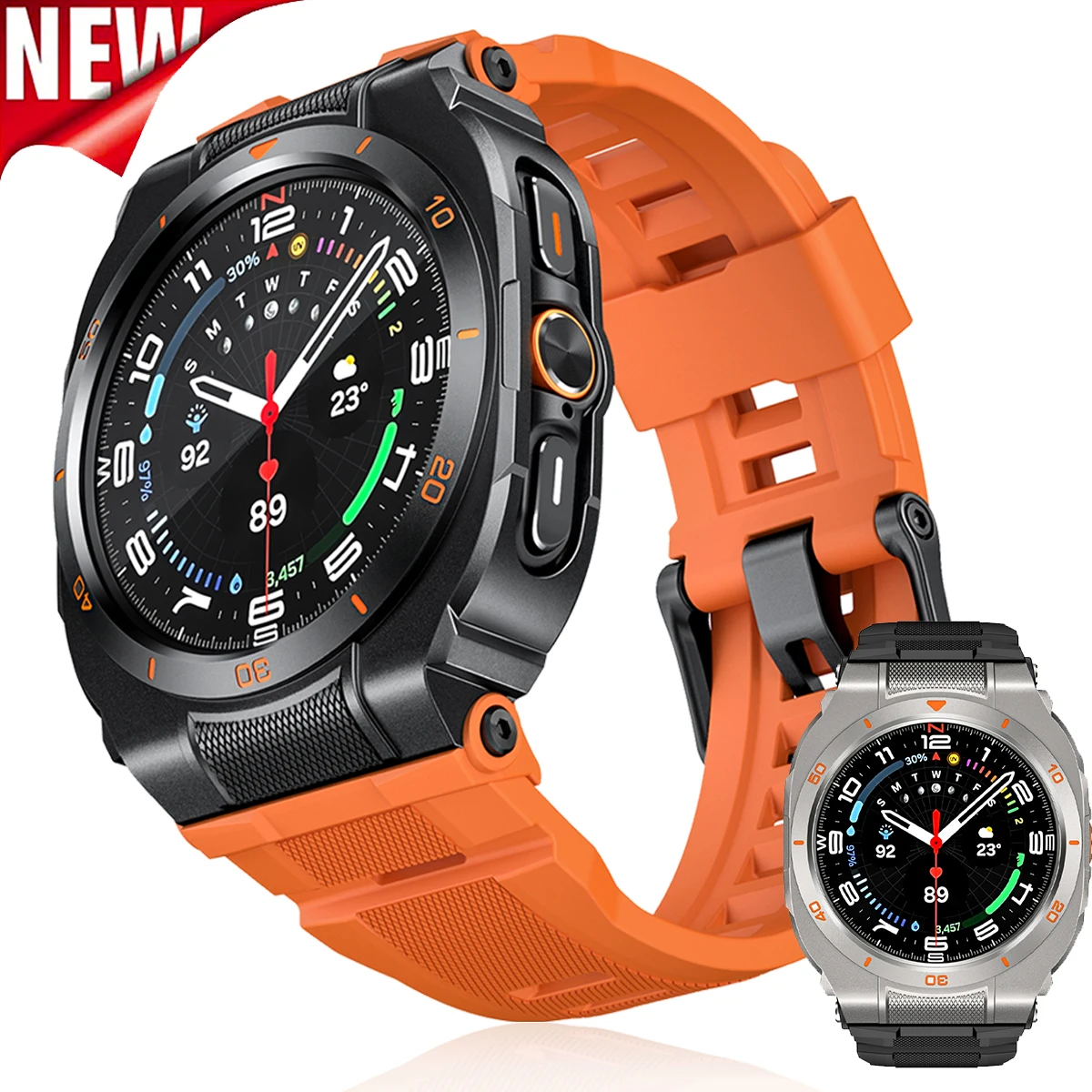 Роскошный металлический корпус+ремешок для Samsung Galaxy Watch Ultra 2025 47 мм, силиконовый спортивный браслет, комплект Correa Mod для Galaxy Watch 7 Ultra 2
Роскошный металлический корпус+ремешок для Samsung Galaxy Watch Ultra 2025 47 мм, силиконовый спортивный браслет, комплект Correa Mod для Galaxy Watch 7 Ultra 2