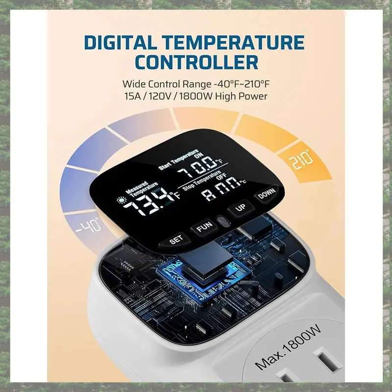 Продвижение цифрового регулятора температуры, вилка термостата 15 А/1800 Вт,,-40 ℉ -210 ℉ , Циклическая синхронизация/счет обратного отсчета, для инкубатора США Pl
Продвижение цифрового регулятора температуры, вилка термостата 15 А/1800 Вт,,-40 ℉ -210 ℉ , Циклическая синхронизация/счет обратного отсчета, для инкубатора США Pl