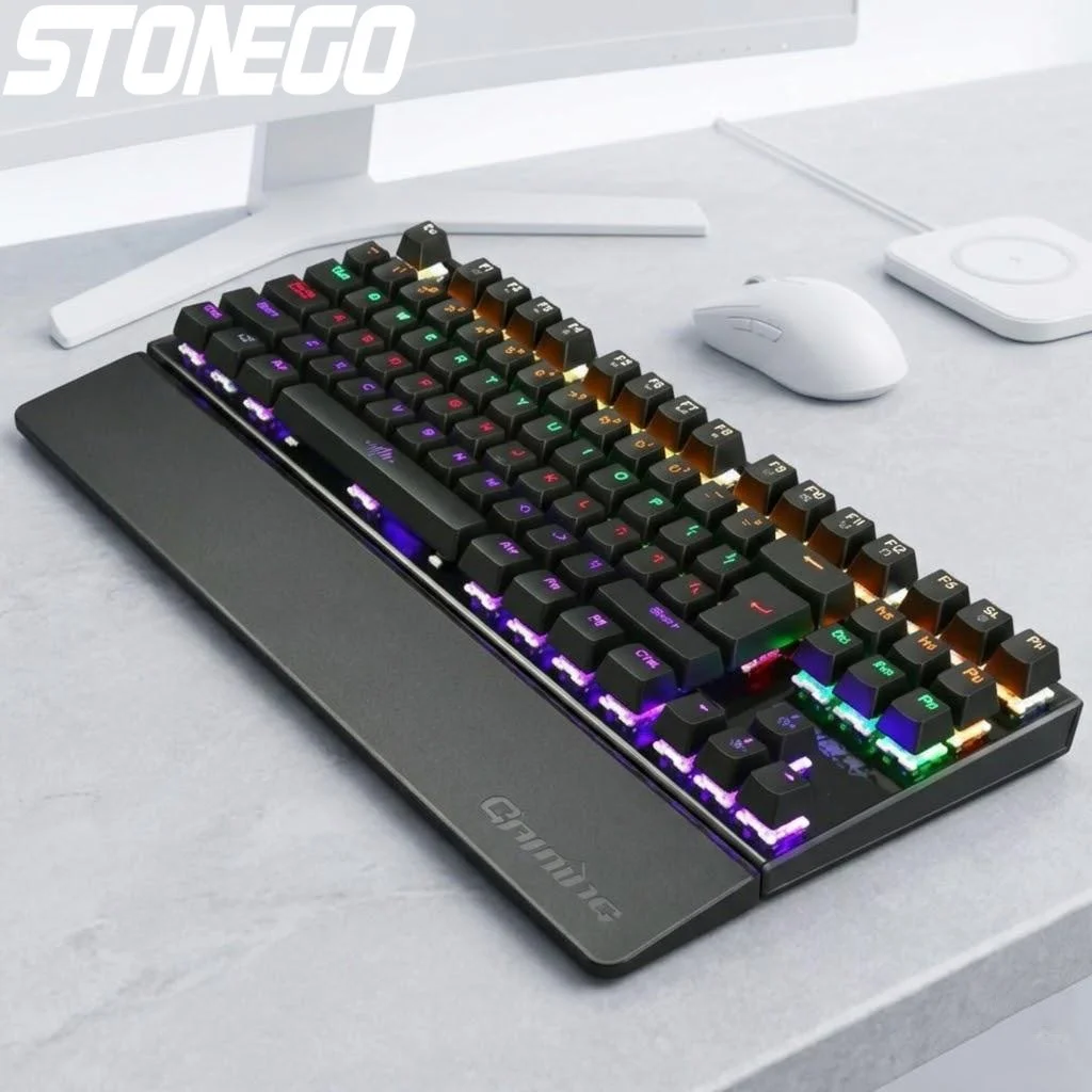 Backlit Mechanical Gaming Keyboard 26 Keys Anti Ghosting USB Wired Colorful LED Illuminated for Gamers
Backlit Mechanical Gaming Keyboard 26 Keys Anti Ghosting USB Wired Colorful LED Illuminated for Gamers