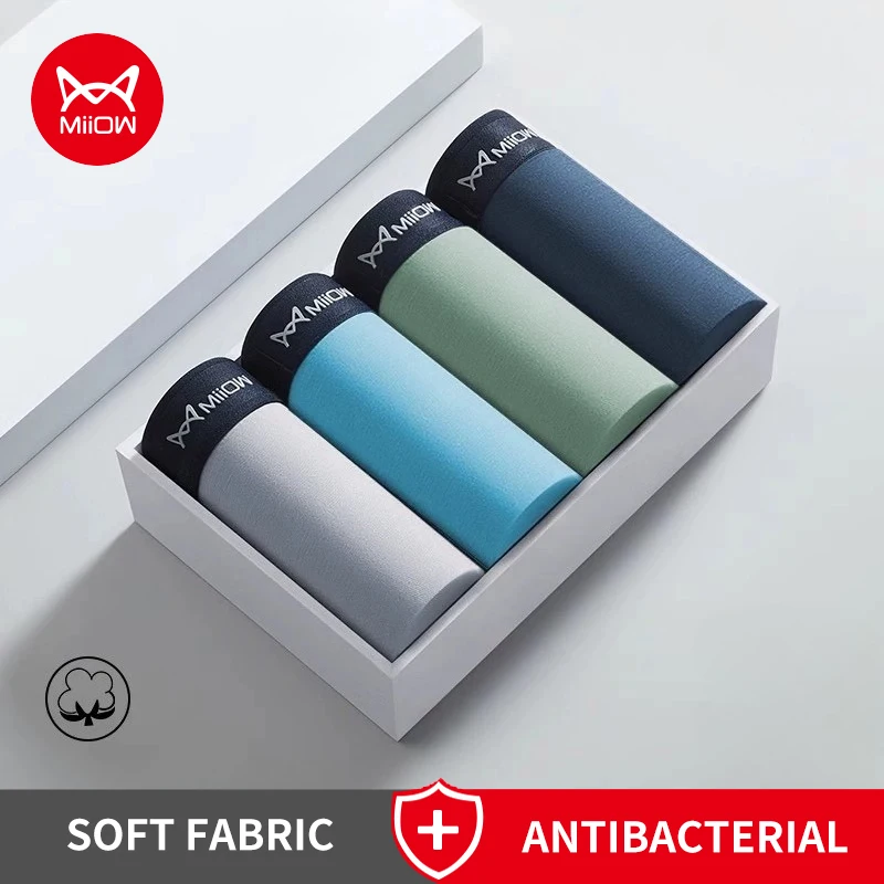 MiiOW Men's Underwear Set Antibacterial Cotton Crotch Mens Underpants Mesh Breathable Men Boxershorts Softness Man Boxer Panties 
MiiOW Men's Underwear Set Antibacterial Cotton Crotch Mens Underpants Mesh Breathable Men Boxershorts Softness Man Boxer Panties