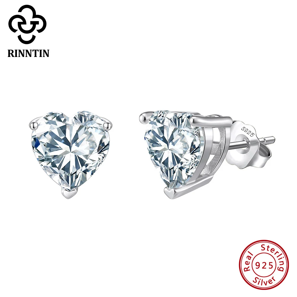 Rinntin Love Heart Cut 5A Cubic Zirconia Stud Earrings Genuine 925 Sterling Silver Stud Ear for Woman Anniversary Gift LZE55
Rinntin Love Heart Cut 5A Cubic Zirconia Stud Earrings Genuine 925 Sterling Silver Stud Ear for Woman Anniversary Gift LZE55