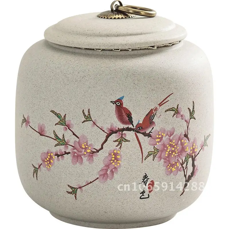 Ceramic Stoneware Tea Storage Jar Black Pu'er Tea Packaging Sealed Dried Fruit Container 100g Japanese Style Household Tea Box
Ceramic Stoneware Tea Storage Jar Black Pu'er Tea Packaging Sealed Dried Fruit Container 100g Japanese Style Household Tea Box