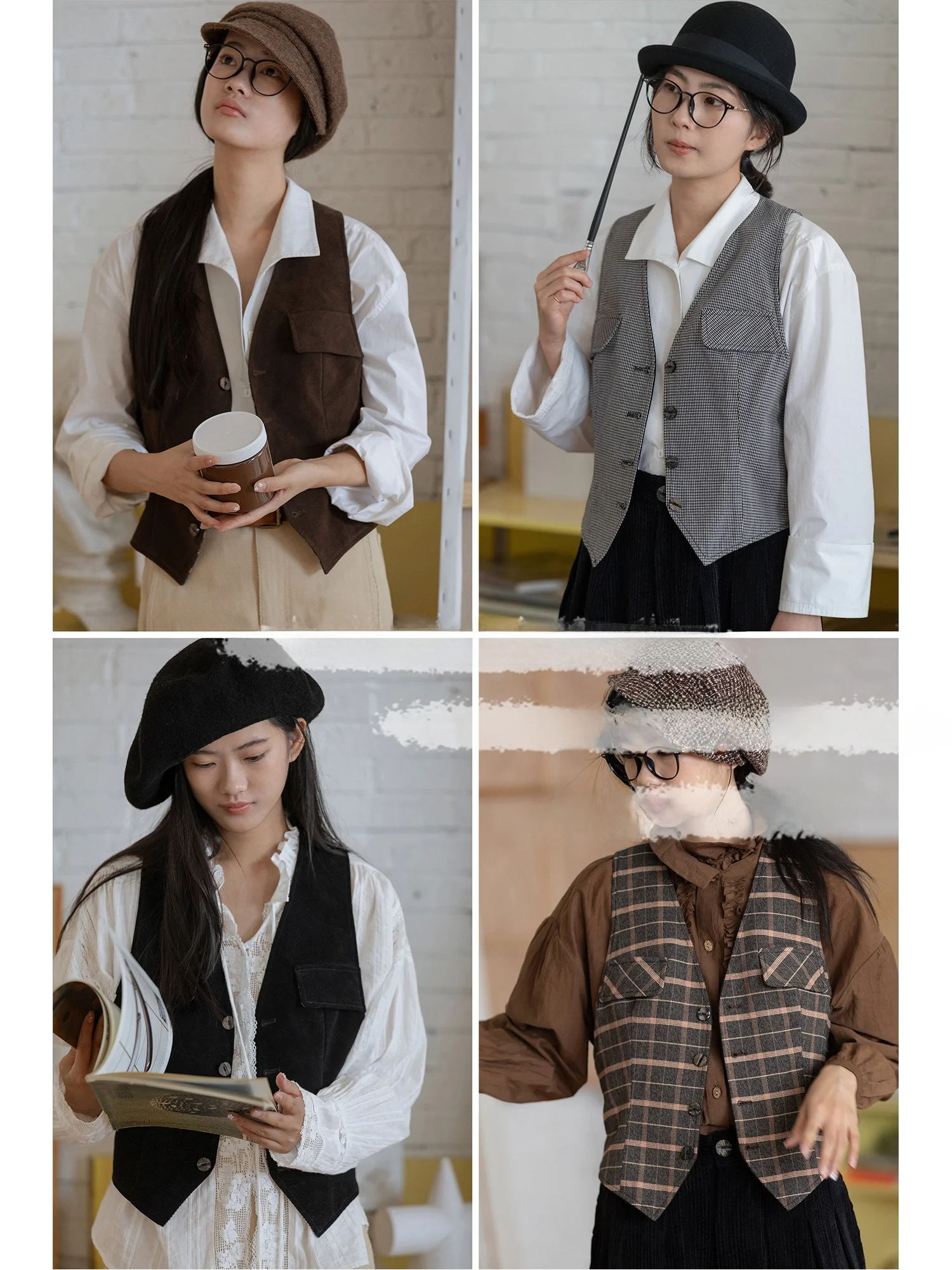 Double-Sided Wearable Suede Plaid Patchwork Vest Retro Briti Sle Commute Wind ort Length V-Ne No Button Pure Color
Double-Sided Wearable Suede Plaid Patchwork Vest Retro Briti Sle Commute Wind ort Length V-Ne No Button Pure Color