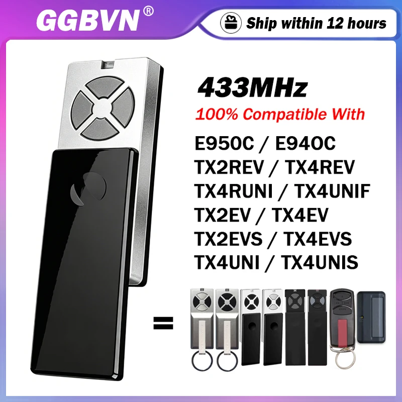 For CHAMBERLAIN TX4RUNI TX2REV TX4REV E950C E940C LiftMaster TX4UNI TX2EV TX4UNIF TX4UNIS 433MHz Garage / Gate Remote Control
For CHAMBERLAIN TX4RUNI TX2REV TX4REV E950C E940C LiftMaster TX4UNI TX2EV TX4UNIF TX4UNIS 433MHz Garage / Gate Remote Control