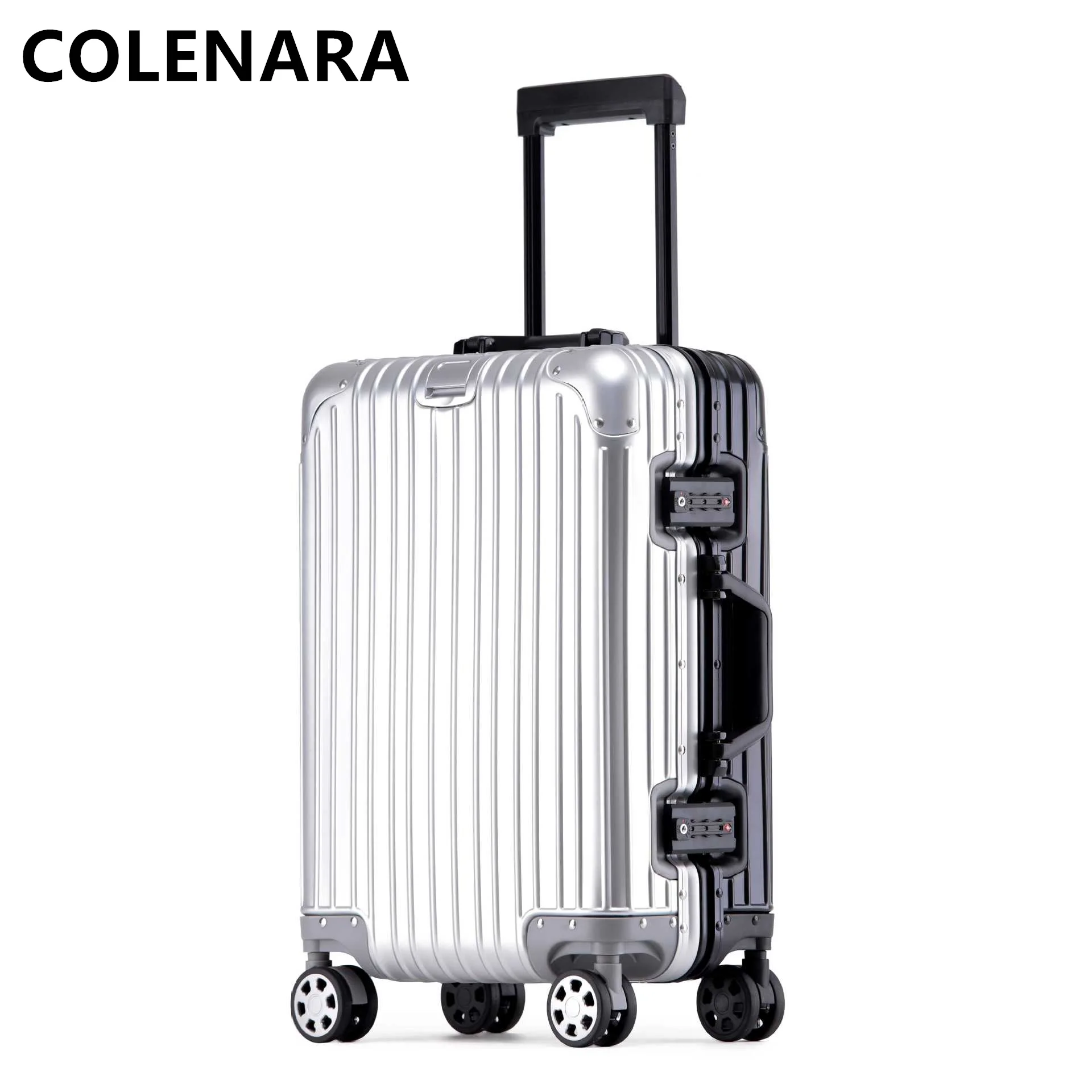 COLENARA Cabin Suitcase Full Aluminum Magnesium Alloy Boarding Box Men's Business Trolley Case 20"24"26"29 Inch Travel Luggage
COLENARA Cabin Suitcase Full Aluminum Magnesium Alloy Boarding Box Men's Business Trolley Case 20"24"26"29 Inch Travel Luggage