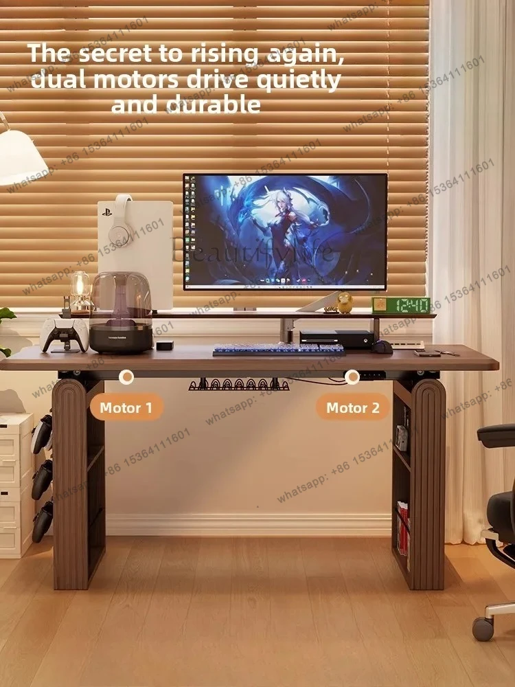 solid wood intelligent electric lifting office computer desk home standing workbench e-sports table
solid wood intelligent electric lifting office computer desk home standing workbench e-sports table