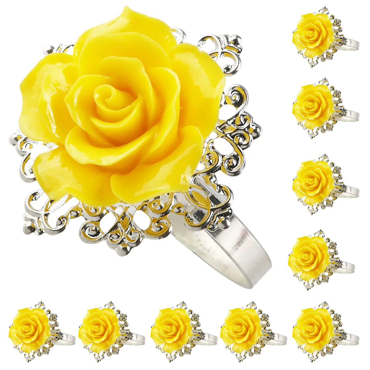 10pcs Napkin Rings Yellow Silver Rose Resin Iron 50mm Banquet Wedding Holder Table Decoration Kitchen Bar Accessories
10pcs Napkin Rings Yellow Silver Rose Resin Iron 50mm Banquet Wedding Holder Table Decoration Kitchen Bar Accessories
