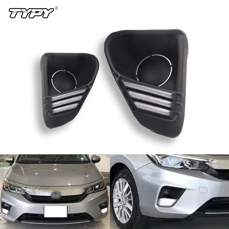 TYPY Автомобильные DRL для Honda City RS 2023 2024, светодиодные дневные ходовые огни, противотуманные фары с указателем поворота, передний бампер, противотуманные фары
TYPY Автомобильные DRL для Honda City RS 2023 2024, светодиодные дневные ходовые огни, противотуманные фары с указателем поворота, передний бампер, противотуманные фары