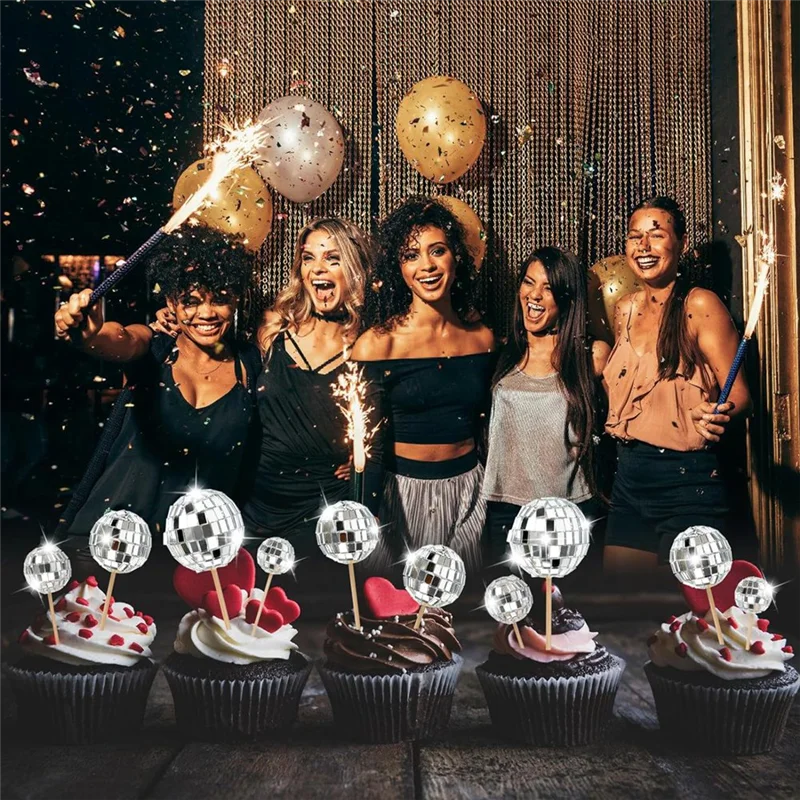 ABKJ-24Pcs Disco Ball Cupcake Toppers Happy Birthday Cake Topper Disco Ball Cake Picks Theme Cake Decor For Disco Theme Party Du
ABKJ-24Pcs Disco Ball Cupcake Toppers Happy Birthday Cake Topper Disco Ball Cake Picks Theme Cake Decor For Disco Theme Party Du