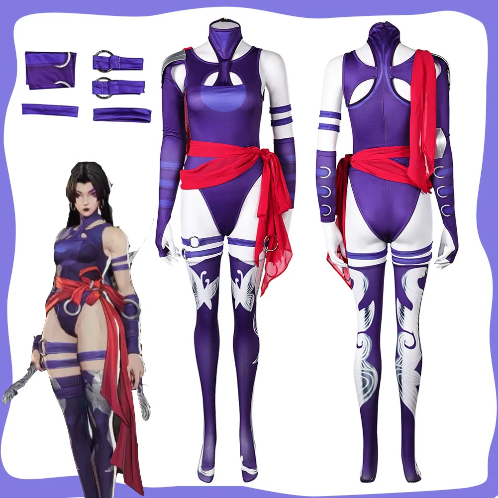 Маскировка Psylocke, женский фэнтезийный фиолетовый комбинезон, костюм с заклепками из фильма, женская одежда, карнавальный костюм на Хэллоуин
Маскировка Psylocke, женский фэнтезийный фиолетовый комбинезон, костюм с заклепками из фильма, женская одежда, карнавальный костюм на Хэллоуин