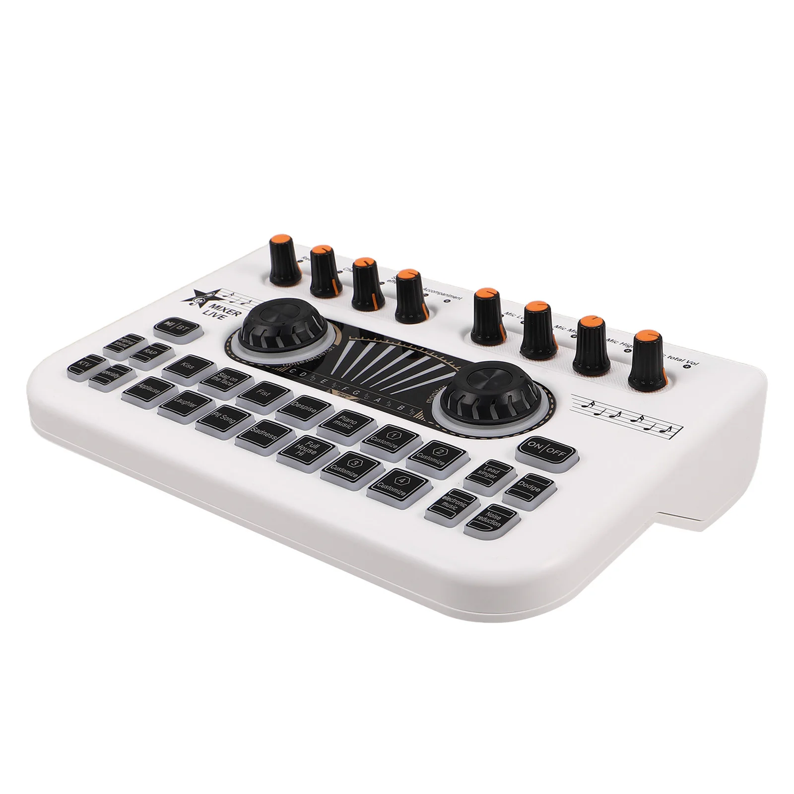 Dj Mixer Console Wireless Live Streaming Audio Interface with Digital Sound Effects Controller for Studio Recording
Dj Mixer Console Wireless Live Streaming Audio Interface with Digital Sound Effects Controller for Studio Recording