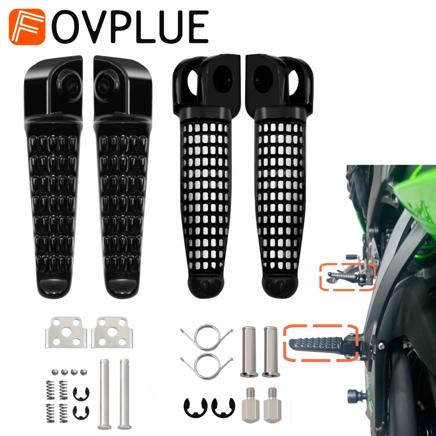 Комплект подножек для мотоцикла (передние для водителя, задние для пассажира) для Kawasaki Ninja ZX60R ZX10R 65R 650R Z1000 ABS Z750 Z750S
Комплект подножек для мотоцикла (передние для водителя, задние для пассажира) для Kawasaki Ninja ZX60R ZX10R 65R 650R Z1000 ABS Z750 Z750S