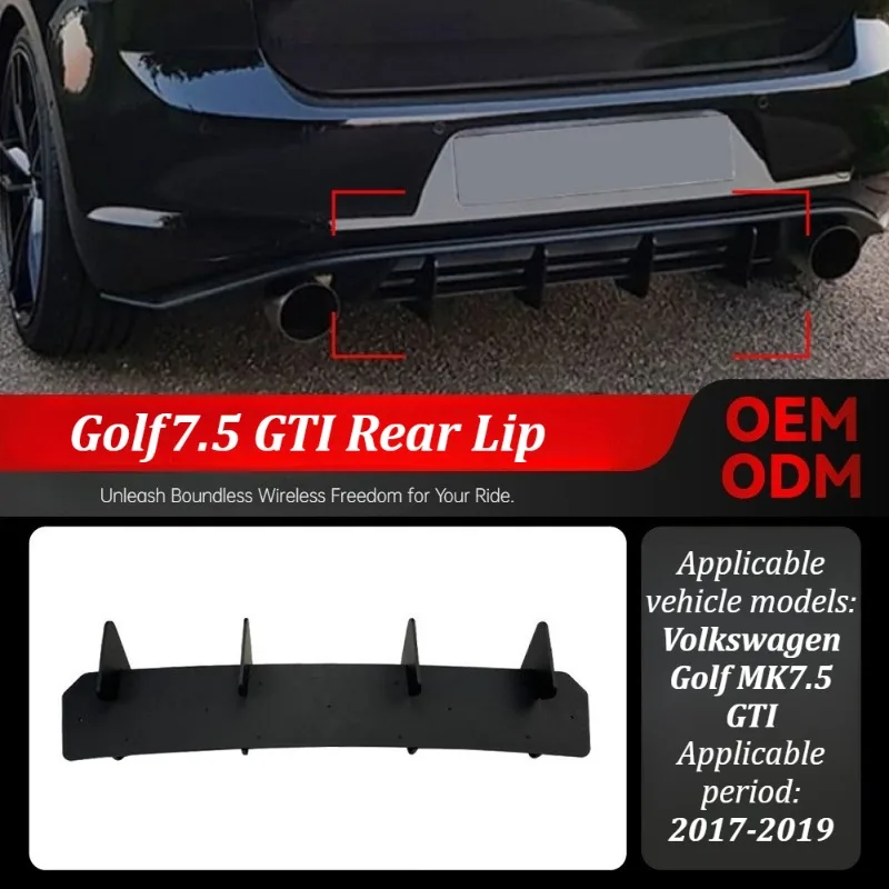 For 2017-2019 Volkswagen Golf MK7.5 GTI Rear Bumper Diffuser Lip Spoiler Body Kit Exterior Modification Upgrade Accessories
For 2017-2019 Volkswagen Golf MK7.5 GTI Rear Bumper Diffuser Lip Spoiler Body Kit Exterior Modification Upgrade Accessories