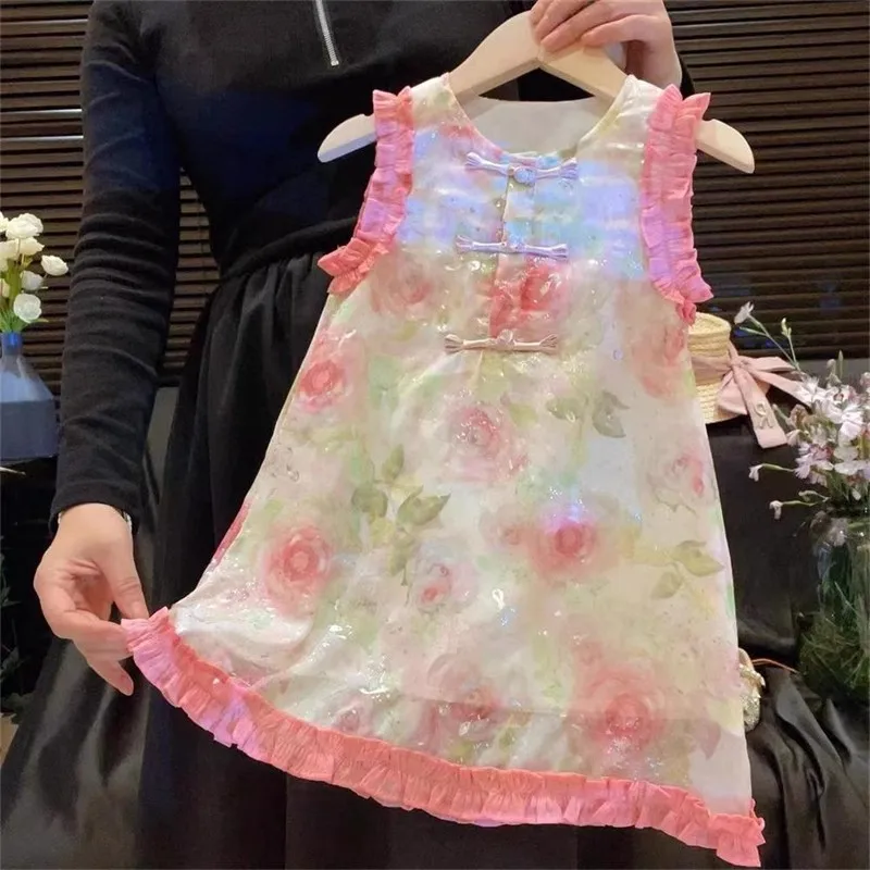 ZLYM-Trendy Summer New Girls' Dress with Ruffled Edges, Floral Sleeveless Top and Shorts Two-Piece Set
ZLYM-Trendy Summer New Girls' Dress with Ruffled Edges, Floral Sleeveless Top and Shorts Two-Piece Set