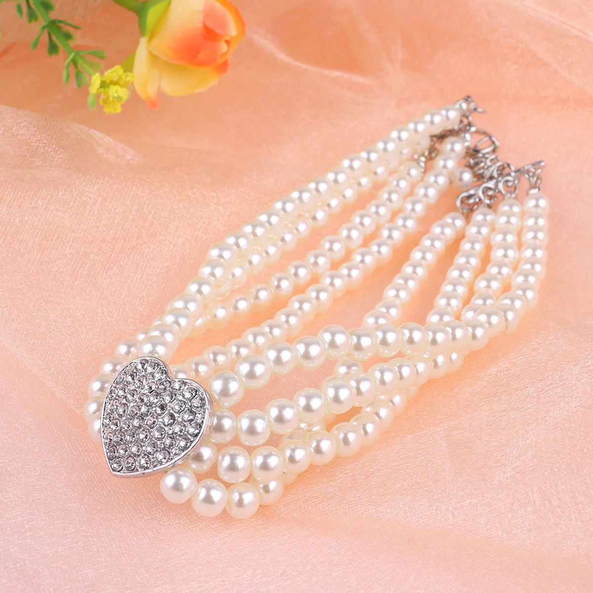 Pet Pearl Necklace White Size S Four Row Crystal Pendant Heart Dog Jewelry for Special Occasion Photo Shoot Dog Necklace
Pet Pearl Necklace White Size S Four Row Crystal Pendant Heart Dog Jewelry for Special Occasion Photo Shoot Dog Necklace