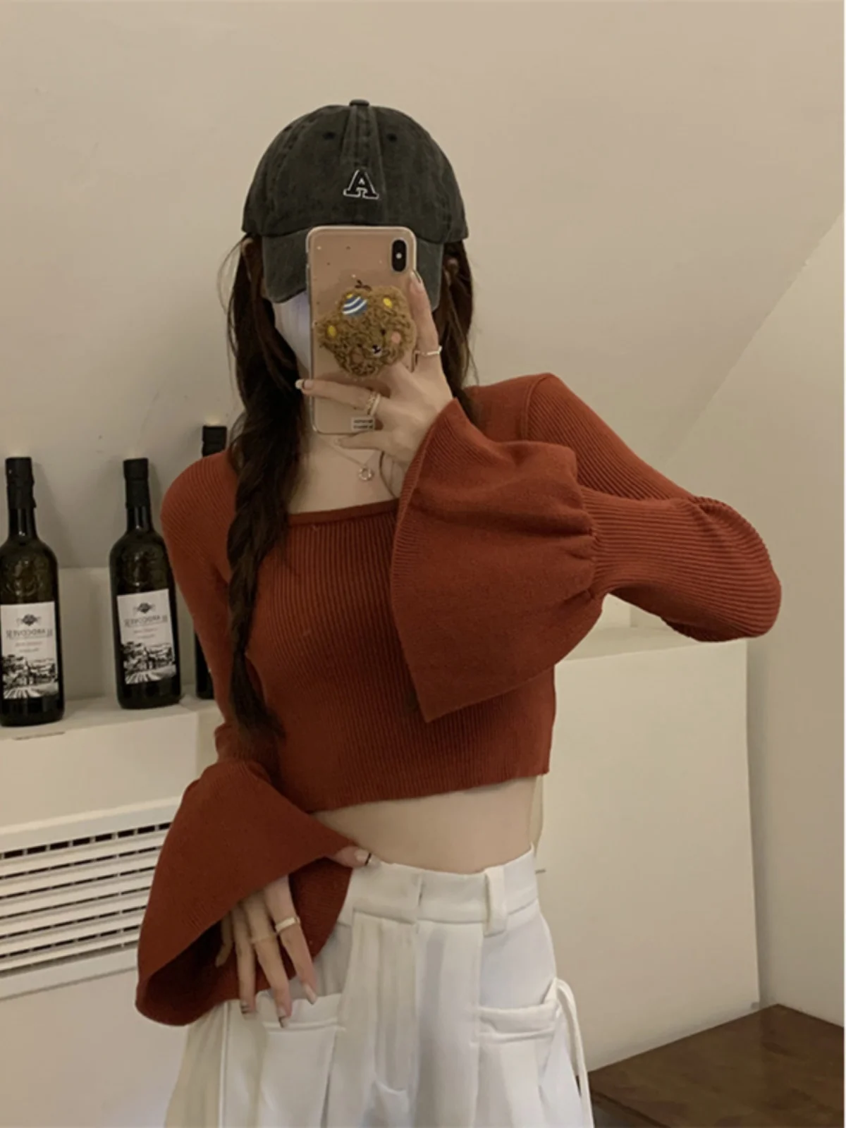 Women's Knitted Sweater with Drawstring High Waist Bell Sleeve Square Collar Short Style Inner Wear Top for Autumn Winter
Women's Knitted Sweater with Drawstring High Waist Bell Sleeve Square Collar Short Style Inner Wear Top for Autumn Winter