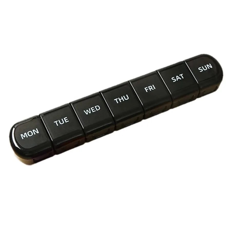 Daily Pill Organizer, 7 Compartments Detacable Medicine Container, Black, Travel Size tamin Planner Rder, Portable M Stoe 7-Day
Daily Pill Organizer, 7 Compartments Detacable Medicine Container, Black, Travel Size tamin Planner Rder, Portable M Stoe 7-Day