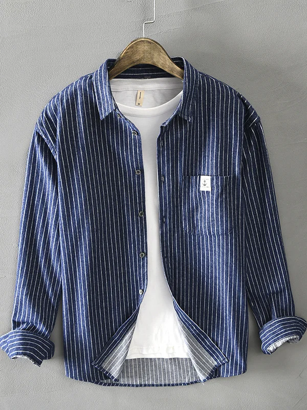 Versatile Striped Long Sve irt for Men Loose Fit Cotton Youth Faion Button down Collar Classic Patterned Menswear
Versatile Striped Long Sve irt for Men Loose Fit Cotton Youth Faion Button down Collar Classic Patterned Menswear