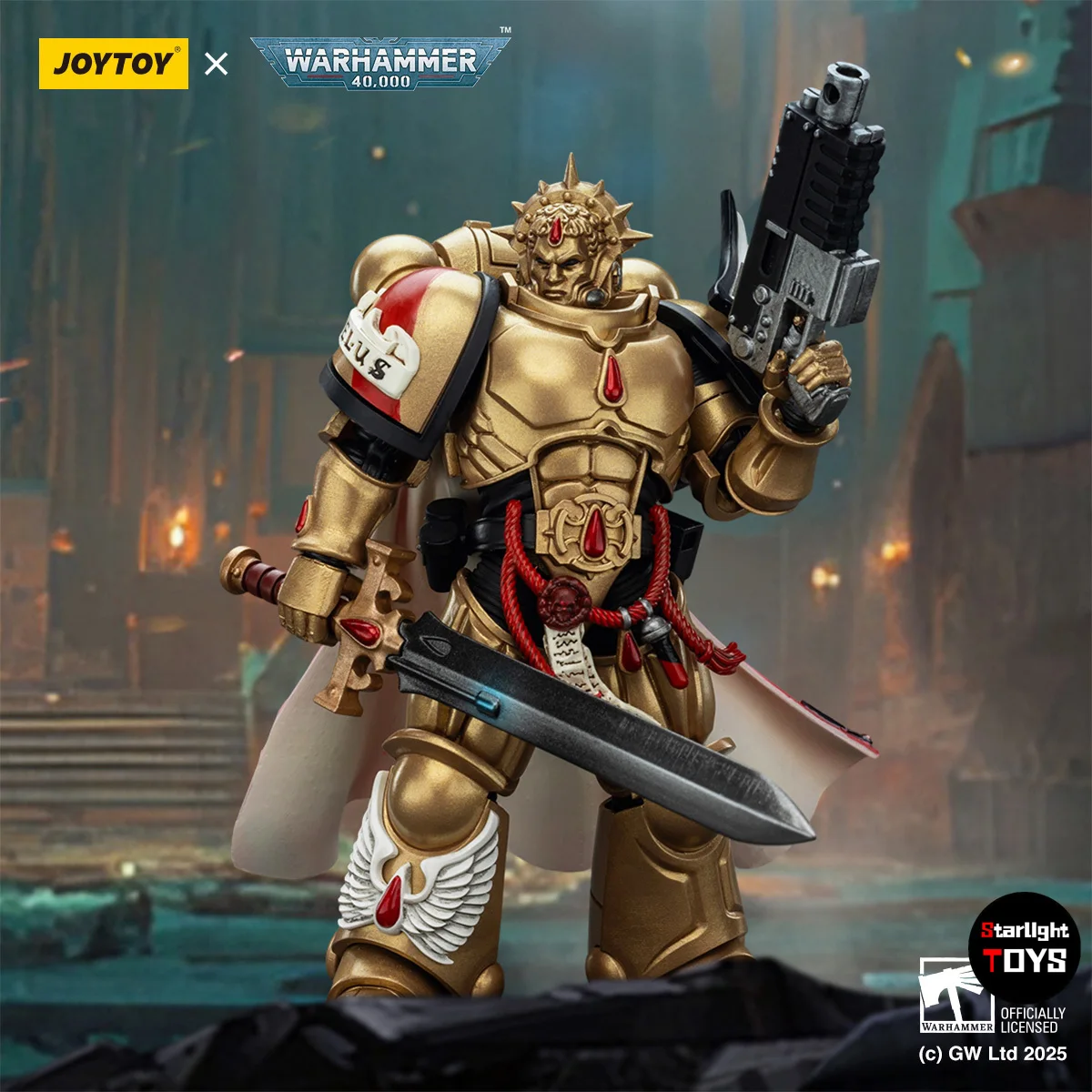 【Pre-sale】JOYTOY 1/18 Action Figure Warhammer 40K Blood Angels Captain with Heavy Bolt Pistol & Power Sword Model Toys
【Pre-sale】JOYTOY 1/18 Action Figure Warhammer 40K Blood Angels Captain with Heavy Bolt Pistol & Power Sword Model Toys
