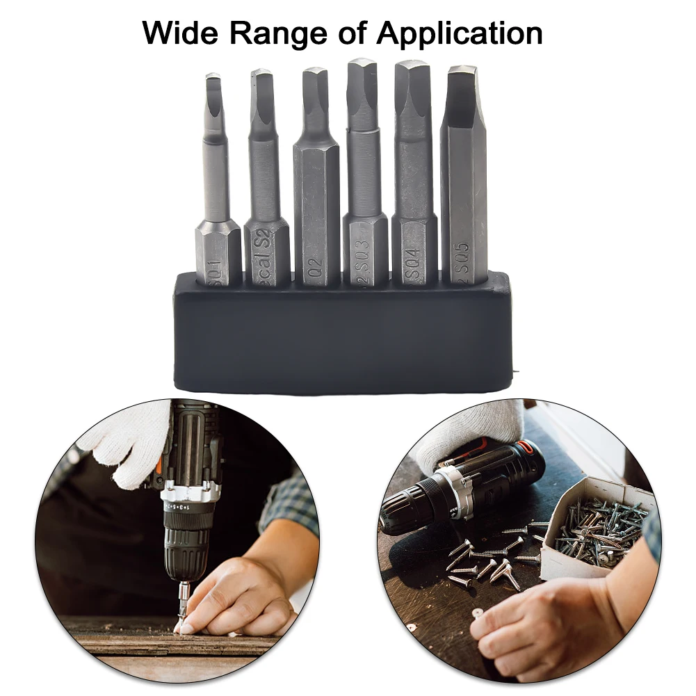 Screwdriver Bit Set Screwdriver Bits Square Head 1/4Inch 50mm 6.35mm 6pcs Magnetic Screwdriver Screwdriver Bit Set
Screwdriver Bit Set Screwdriver Bits Square Head 1/4Inch 50mm 6.35mm 6pcs Magnetic Screwdriver Screwdriver Bit Set