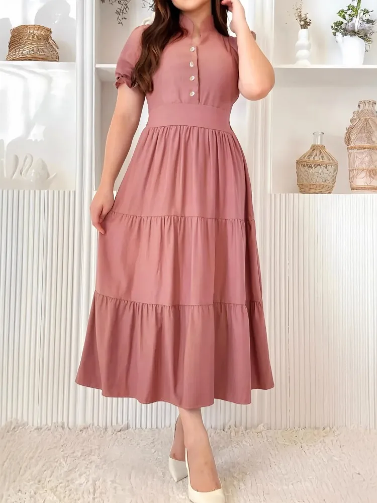 African Dresses for Women Elegant 2025 Dashiki Summer Autumn Short Sleeve Midi Dress Ladies Traditional African Clothing
African Dresses for Women Elegant 2025 Dashiki Summer Autumn Short Sleeve Midi Dress Ladies Traditional African Clothing