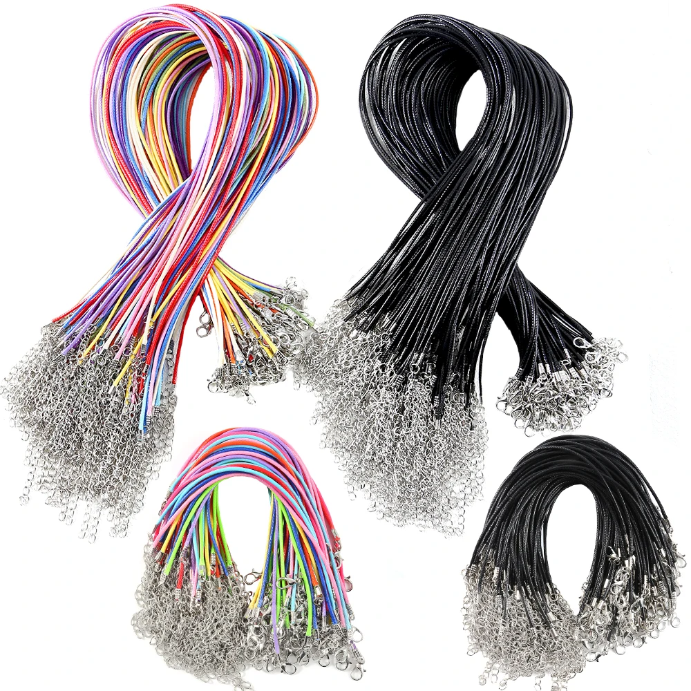 10/20/50pcs Waxed Necklace Cord for Jewelry Making,Bracelet Rope String with Clasp, Multicolor Black Jewelry String
10/20/50pcs Waxed Necklace Cord for Jewelry Making,Bracelet Rope String with Clasp, Multicolor Black Jewelry String