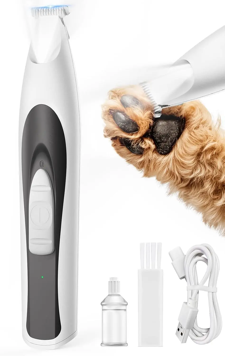 Low-Noise Dog Paw Trimmer with LED Light, 0.8in Wide Blade, 35dB Quiet Cordless Pet Clippers
Low-Noise Dog Paw Trimmer with LED Light, 0.8in Wide Blade, 35dB Quiet Cordless Pet Clippers