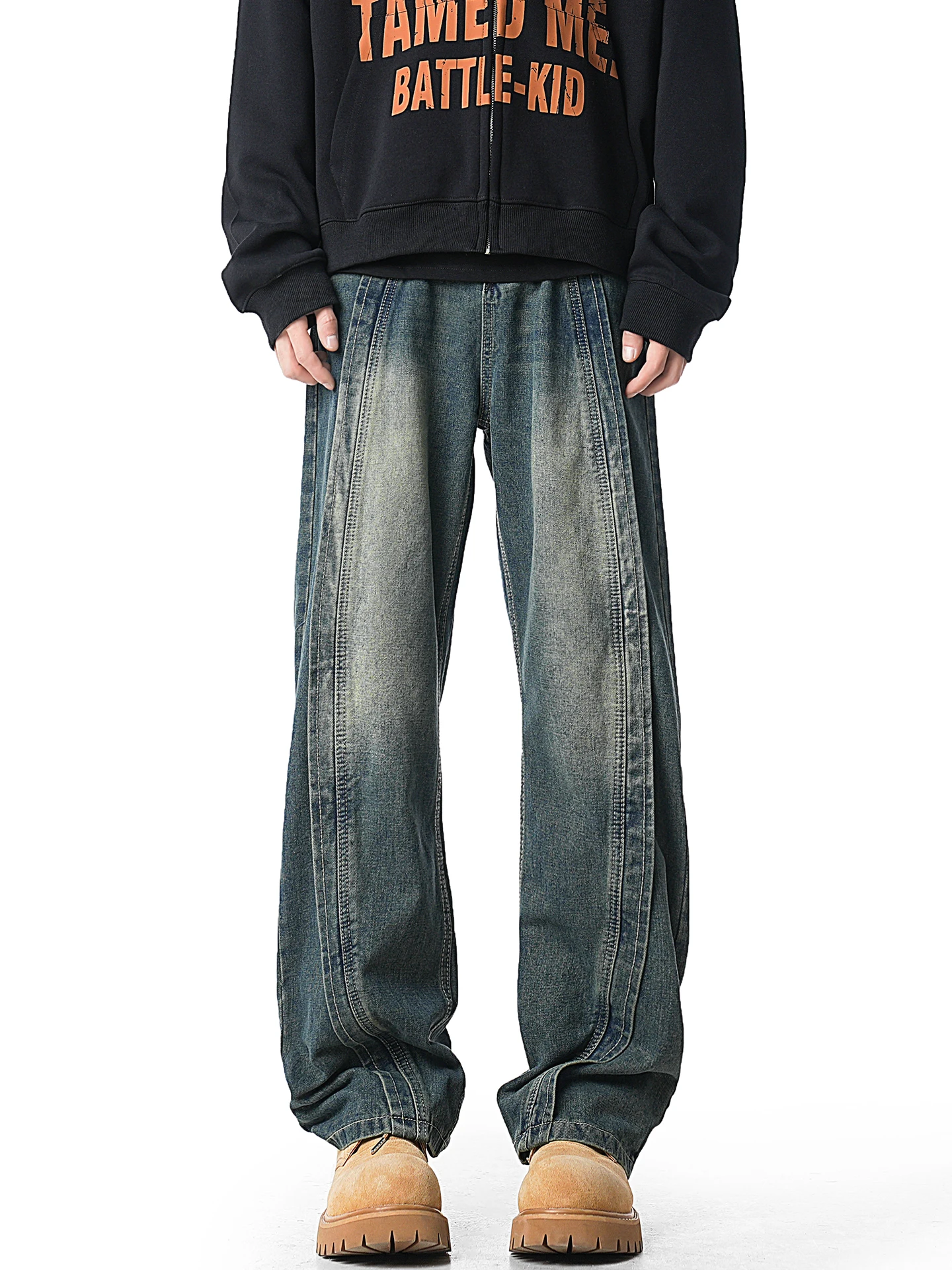 Мужские джинсы American Sle, деним, с элементами пэчворка, винтажный стиль, осень-зима, хлопок/полиэстер, прямой крой...
Мужские джинсы American Sle, деним, с элементами пэчворка, винтажный стиль, осень-зима, хлопок/полиэстер, прямой крой...