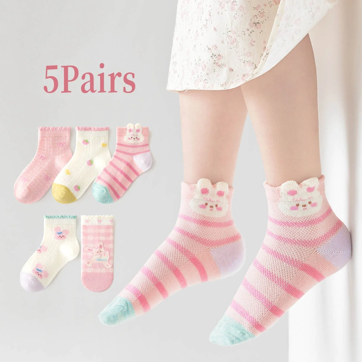 5 Pairs/Lot Summer Children Girls Socks Thin Sweet Breathable Kids Girls Socks Cartoon Pink Cartoon Striped Little Girls Socks
5 Pairs/Lot Summer Children Girls Socks Thin Sweet Breathable Kids Girls Socks Cartoon Pink Cartoon Striped Little Girls Socks