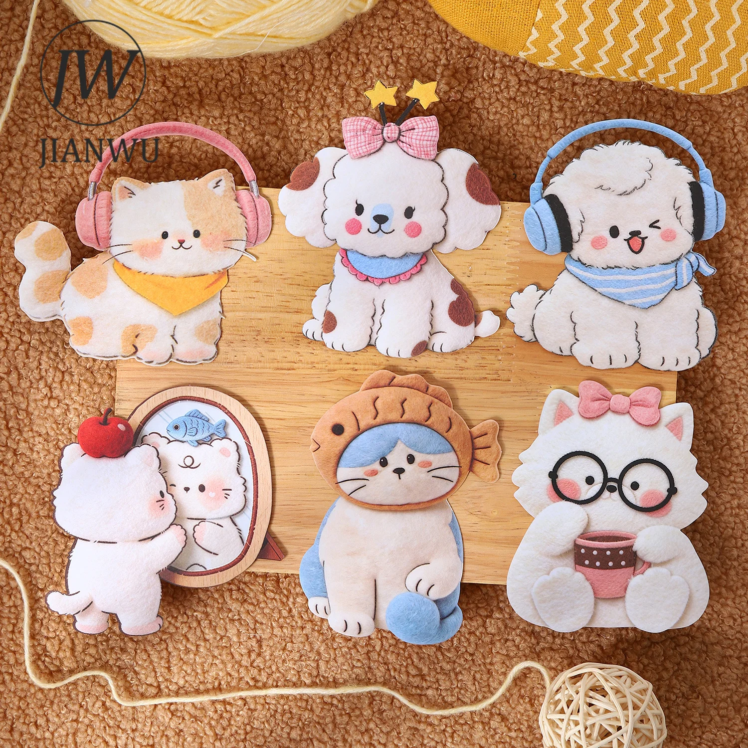 JIANWU Furry Diary Series Kawaii Plush Animal Landscape Material Collage Scrapbooking Sticker Creative DIY Journal Stationery
JIANWU Furry Diary Series Kawaii Plush Animal Landscape Material Collage Scrapbooking Sticker Creative DIY Journal Stationery