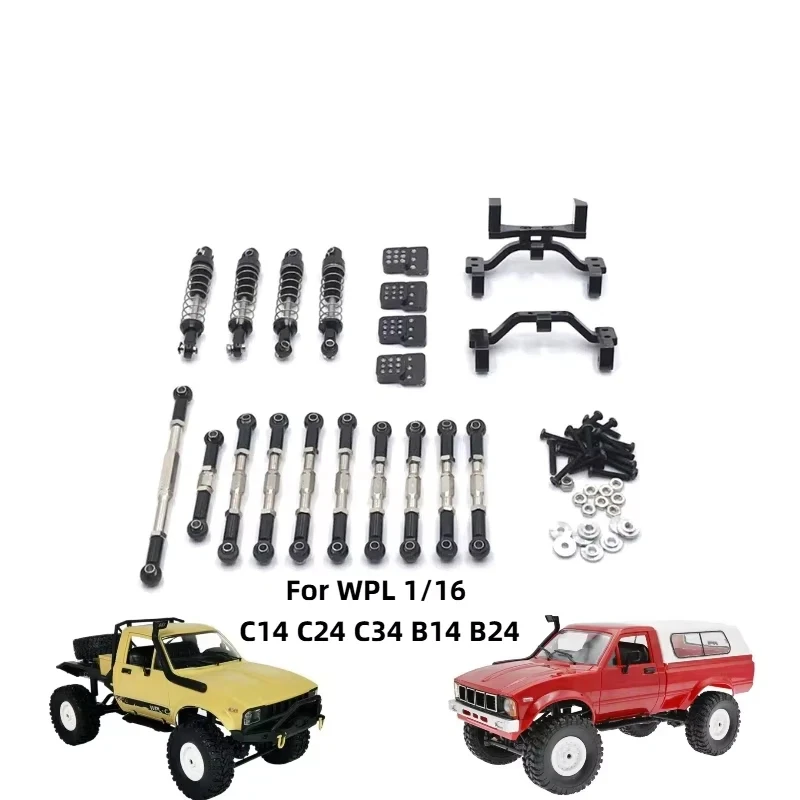 Wpl 1 16 Rc Car Metal Upgrade Kit Shock Absorbers Link Rods Mount Brackets Rc Crawler Accessories For C14 C24 C34 B14 B24
Wpl 1 16 Rc Car Metal Upgrade Kit Shock Absorbers Link Rods Mount Brackets Rc Crawler Accessories For C14 C24 C34 B14 B24
