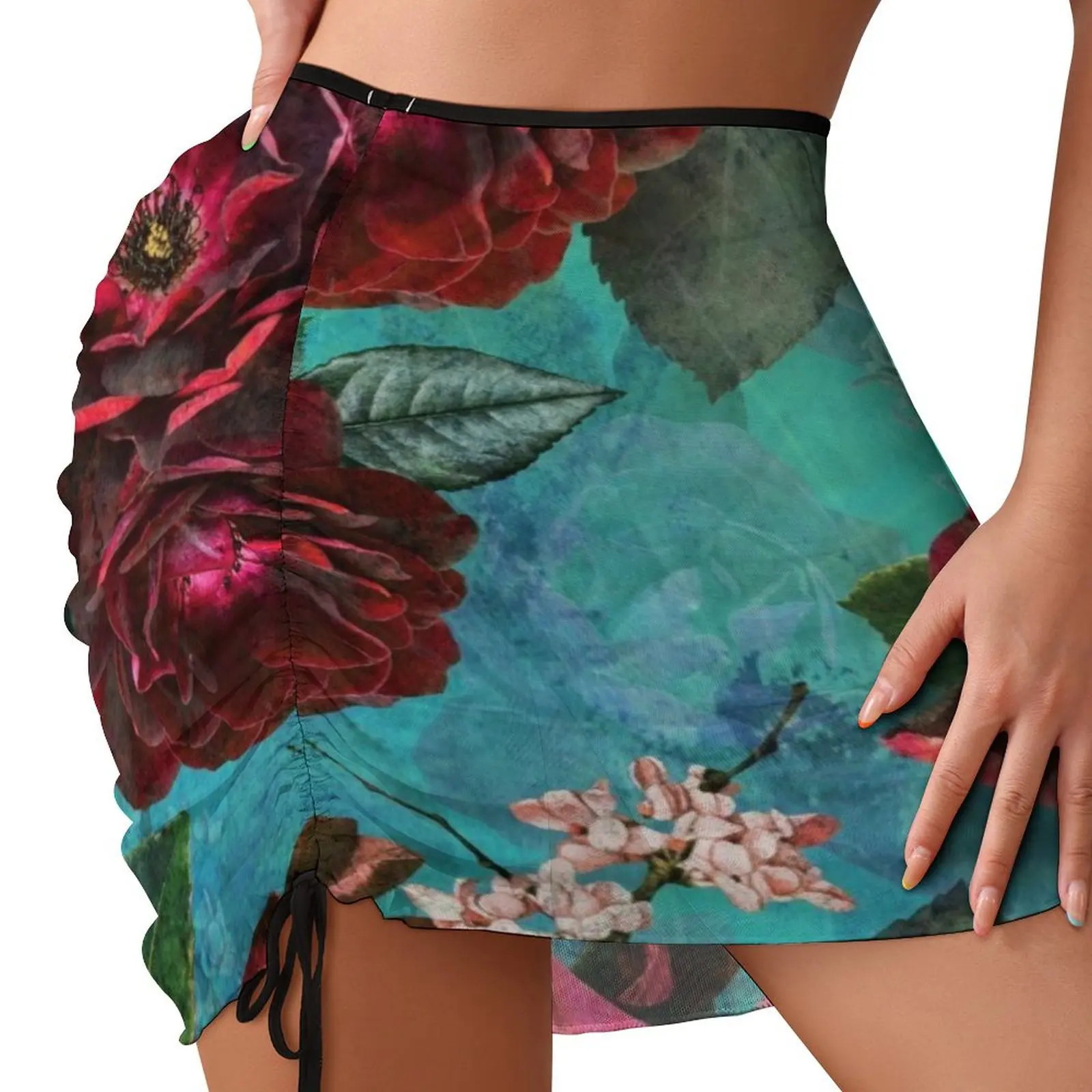 Turquoise Vintage Summer Roses Botanical Garden Beach Skirt Clothes for summer sexy short Beach Skirts
Turquoise Vintage Summer Roses Botanical Garden Beach Skirt Clothes for summer sexy short Beach Skirts