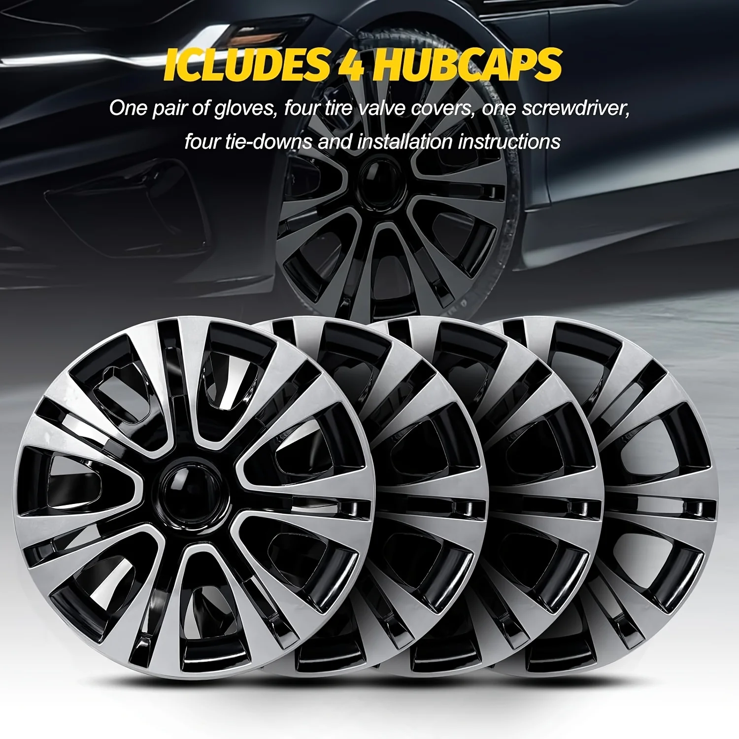 4pcs/Set 15Inch/16Inch Full Cover Wheel Hub Covers - Premium Protection, Easy Installation, And Enhanced Aesthetics, Universal Compatible with Sedan, Truck, SUV, Coupe
4pcs/Set 15Inch/16Inch Full Cover Wheel Hub Covers - Premium Protection, Easy Installation, And Enhanced Aesthetics, Universal Compatible with Sedan, Truck, SUV, Coupe