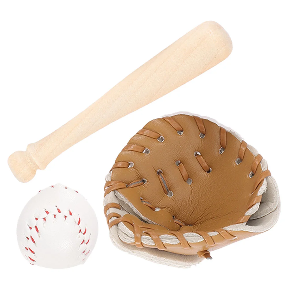 Mini Baseball Toy House Miniature Sports Balls for Crafts Supply Bat Three Piece Suit
Mini Baseball Toy House Miniature Sports Balls for Crafts Supply Bat Three Piece Suit